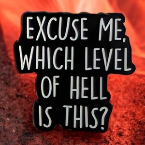 Black and White Pin Sign